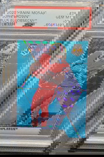2020 MOSAIC JOHN BROWN BLUE FLUORESCENT PSA 10