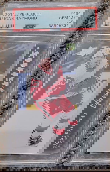 2021 Upper Deck Lucas Raymond Young Guns PSA 10