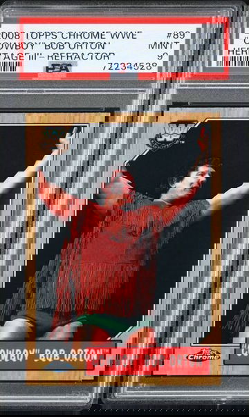 2008 Topps Chrome WWE Cowboy Bob Orton Heritage III - Refractor PSA 9