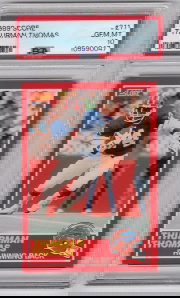 1989 Score Thurman Thomas RC PSA 10