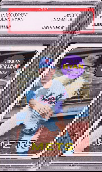 1969 TOPPS NOLAN RYAN PSA 8