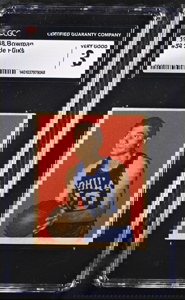 1948 BOWMAN JOE FULKS #34 CGC 3 BK.A2.25