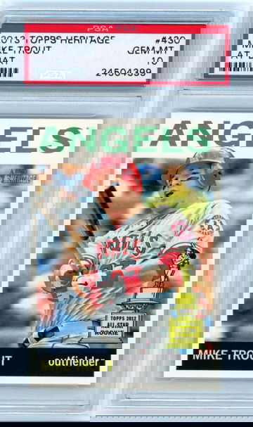 2013 Topps Heritage #430 Mike Trout At Bat PSA 10 GEM MINT!