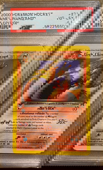 2000 Pokémon Rocket 21 - Dark Charizard 1st Edition PSA 4