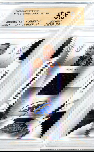 2009-10 Panini Certified Stephen Curry Rookie Jersey Freshman Fabric Auto /399 BGS 9.5/10