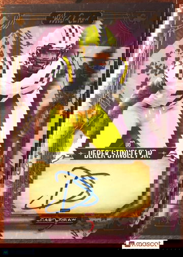 DEREK STINGLEY JR. 2022 Wild Card 5 Card Draw AUTO PURPLE Parallel SP #4/4 LSU