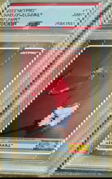 2022 NetPro CARLOS ALCARAZ #1 Red Shirt Rookie RC /2000 PSA 9