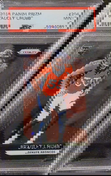2018 panini prizm Bradley chubb  psa 9