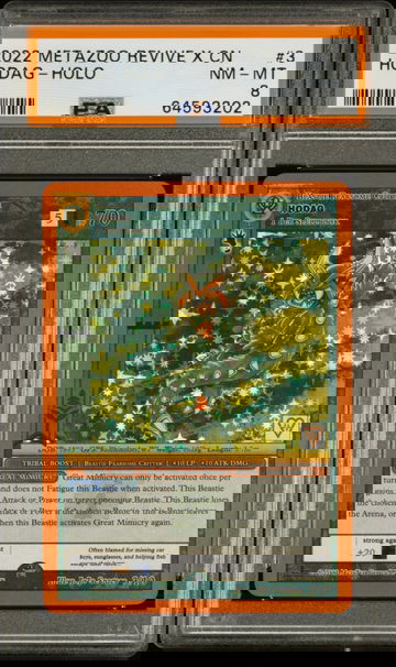 🐲🧨 2022 Metazoo X Revive 3/10 HODAG--HOLO 🛹🚨Non-Redeemable /150 PSA 8 PROMO