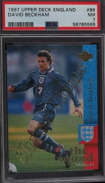 1997 Upper Deck England David Beckham Rc “Chase Card” #’d /5000 PSA 7 Pop 3 RARE