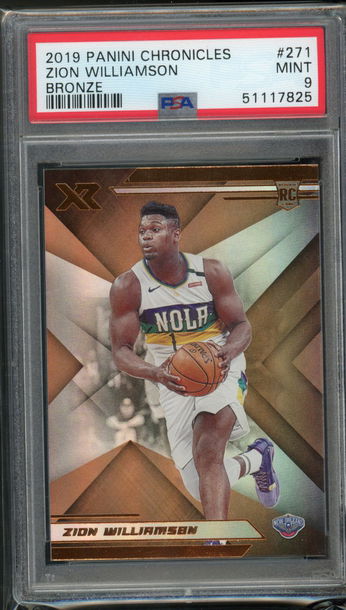 2019 Chronicles XR Bronze Zion Williamson PSA 9 