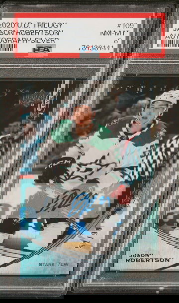 2020 Upper Deck Trilogy Autograph-Silver Jason Robertson #109 /99 PSA 8