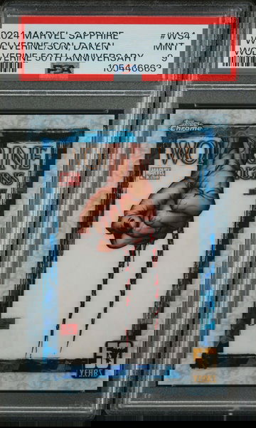 2024 Topps Chrome Uk Sapphire Edition Marvel Wolverine 50th Anniversary Daken/Wolverine #WS4 PSA 9