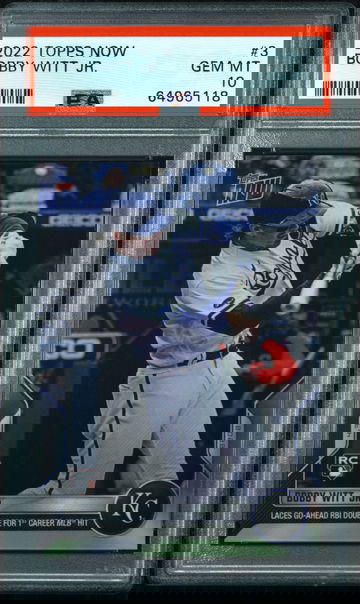💎⚾️ 2022 Topps Now #3 BOBBY WITT JR. PSA 10 GEM MINT 1ST MLB RC CARD 🚨👻🔥
