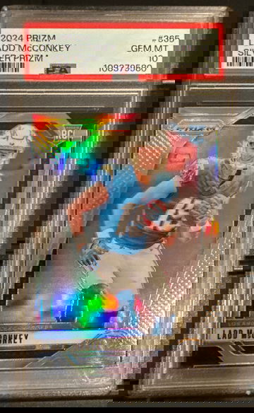 2024 Prizm Ladd McConkey Silver Prizm PSA 10