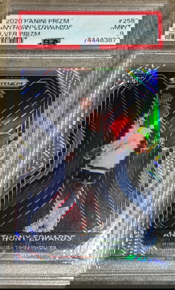 2020 Panini Prizm Silver #258 Anthony Edwards RC Rookie MINT PSA 9 Timberwolves