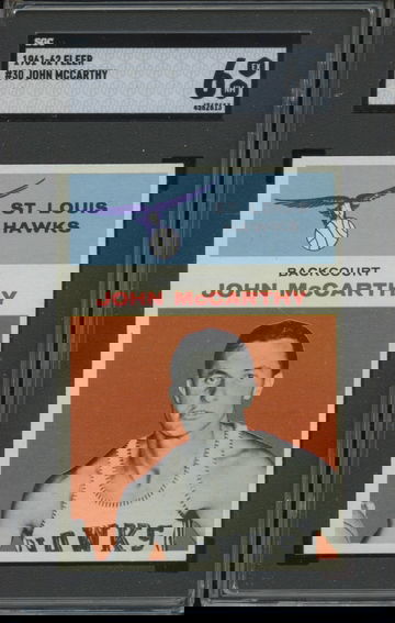 1961-62 Fleer #30 John McCarthy St. Louis Hawks SGC 6 EXMT