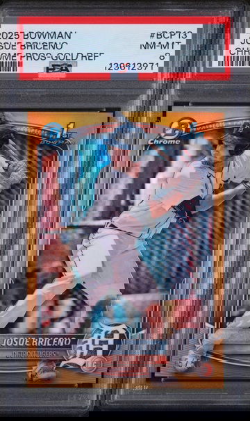 2025 Bowman Chrome Prospect Gold Refractor Jose Briceno #BCP13 PSA 8