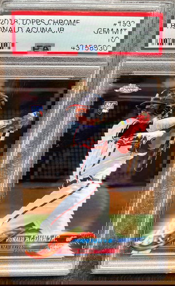 2018 Topps Chrome Baseball Ronald Acuna Jr ROOKIE #193 PSA 10 BRAVES GEM MINT