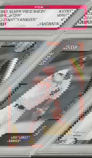 HOF Derek Jeter 1992 Fleer ProCards Gulf Coast Yankees #3797 FIRST TEAM ISSUE PSA 9 MINT!