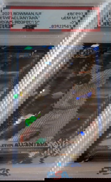 2021 Bowman Sapphire Kevin Alcantara #BCP97 Chrome Prospect PSA 10 