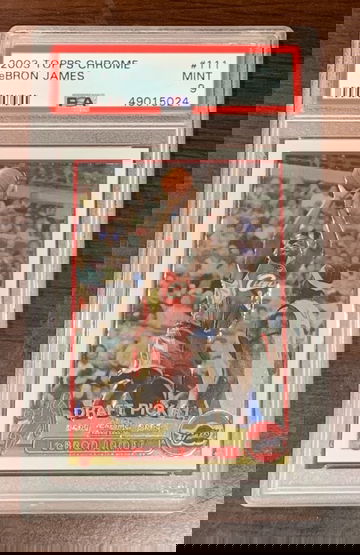 2003 Topps Chrome Lebron James PSA 9