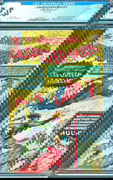 Amazing Spider-Man #14 (1964) CGC 3.0 -- 1st Green Goblin (Norman Osborn); Hulk