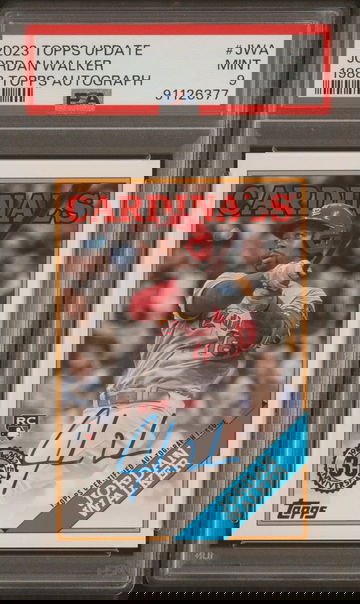 2023 Topps Update Jordan Walker rookie auto PSA 9