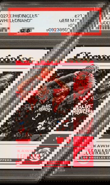 2022 PANINI GOLD /10 ! CHRONICLES KAWHI LEONARD PSA 10 POP 1 ! 