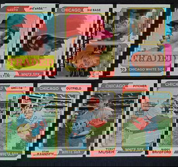 1974 Topps Chicago White Sox Lot of 12 Ron Santo Goose Gossage HOF Bucky Dent Brian Downing Rookies 🔥⚾🔥⚾