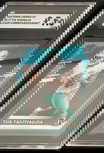 2020 Panini Chronicles Clearly Donruss Tua Tagovailoa RC SGC 9.5 Mint+ Dolphins