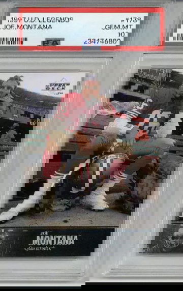 1997 UPPER DECK LEGENDS #178 JOE MONTANA CARD SAN FRANCISCO 49ERS PSA 10 LOW POP