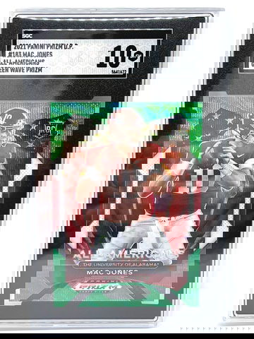 2021 Prizm Draft Picks Mac Jones All Americans Green Wave SGC 10 GEM MINT POP 1