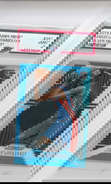 PSA 9 MINT 2019 PANINI PRIZM SILVER PRIZM SEKOU DOUMBOUYA ROOKIE CARD CARD #261