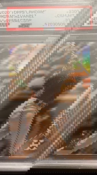 2020 Topps chrome Yordan Alvarez Sepia Refractor PSA 10