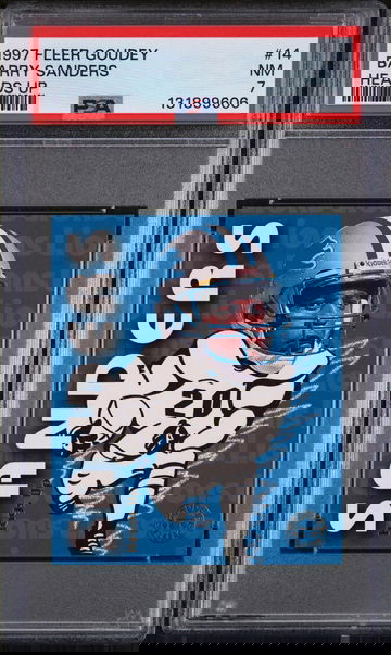 1997 Fleer Goudey Heads Up Barry Sanders #14 /20 PSA 7