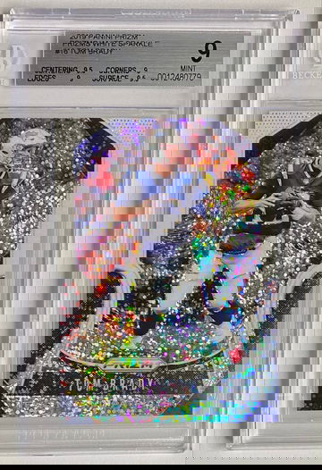 2019 Panini Prizm #18 Tom Brady White Sparkle BGS 9 MINT