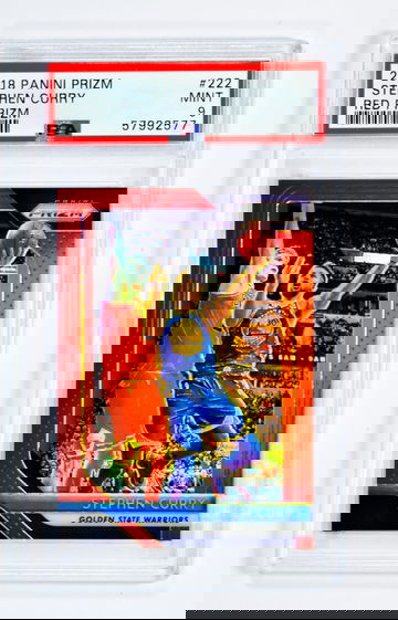 2018 Stephen Curry Panini Prizm  Red Prizm  #222 PSA 9