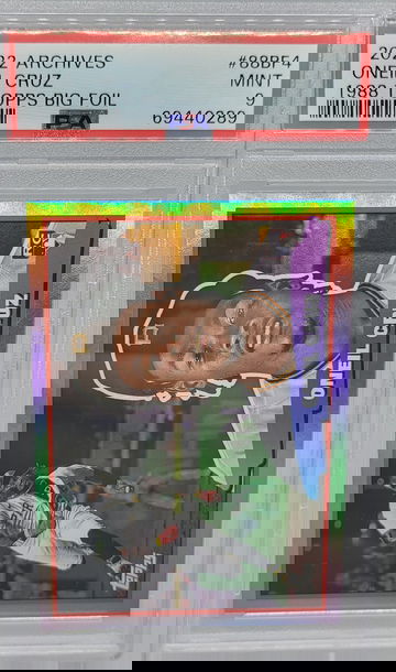 2022 Archives #88BF4 Oneil Cruz 1988 Topps Big Foil RC PSA 9