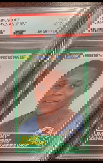 1989 Score Psa 9 Barry Sanders Rookie GOAT RB Hall of Famer Psa 9