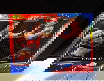 Zhang Weili  2025 Topps Chrome UFC  Red & Blue Refractor  #55