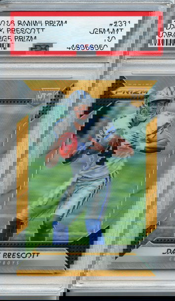 Dak Prescott Orange Prizm Rookie PSA 10