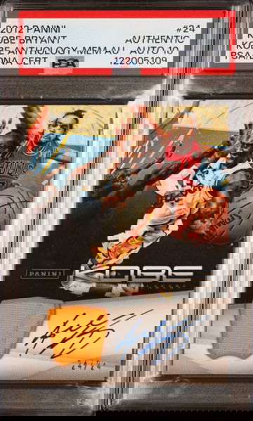 2012 KOBE BRYANT PANINI KOBE ANTHOLOGY Jersey Number 24/24 PSA Authentic