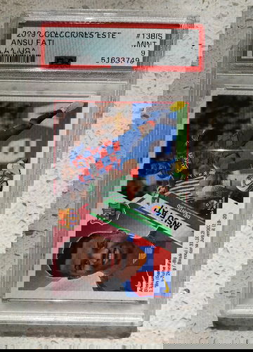 2019 Colecciones Este La Liga Ansu Fati Rookie Sticker PSA 9