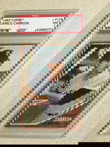1962 Topps #178 Camilo Carreon PSA 7 NM WHITE SOX 