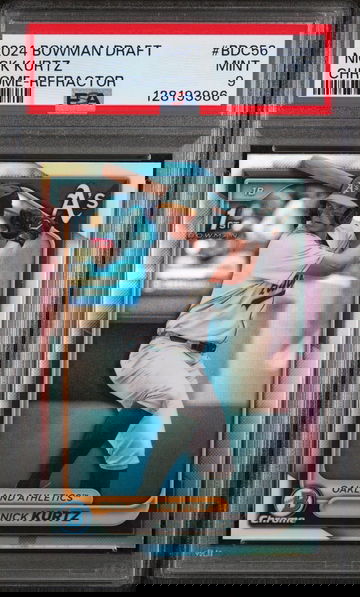 2024 Bowman Draft Chrome Refractor Nick Kurtz #BDC56 PSA 9