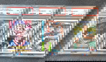 Darryl Strawberry Rookie Card RC PSA Lot 1984 Topps Fleer Donruss 8-9 NM-MINT