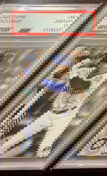 2020 Topps Kyle Lewis Mariners Rookie 64 PSA 10 Gem Mint