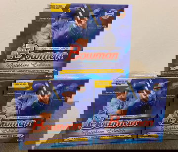 2021 Bowman Sapphire 3 boxes Lot