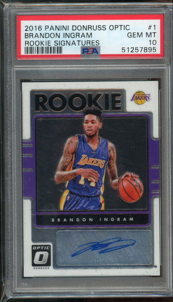 2016 Optic Rookie Signatures Brandon Ingram PSA 10 